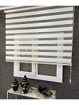 Ithal Bambu Beyaz Zebra Stor Perde Eteği Düz (1.kalite Alüminyum Kasa Metal Ayak