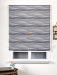 SİYAH GRİ DESENLİ ZEBRA PERDE