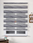 SİYAH GRİ DESENLİ ZEBRA PERDE