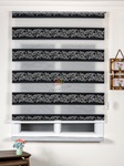 SİYAH GRİ DESENLİ ZEBRA PERDE
