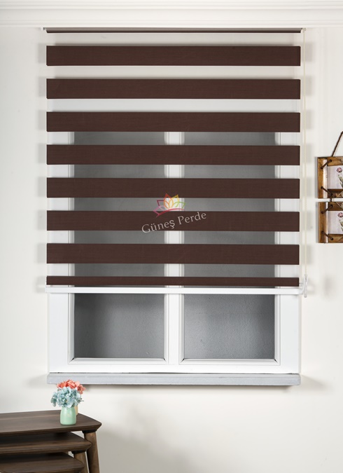 BORDO DÜZ ZEBRA PERDE