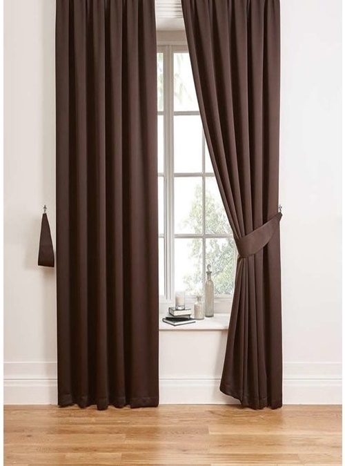 TAÇ Düz Dikim ( Ekstraforlu ) Işık Geçirmez ( Karartma ) Kahve Fon Perde