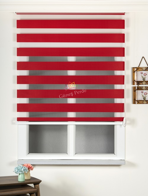 KIRMIZI ZEBRA PERDE
